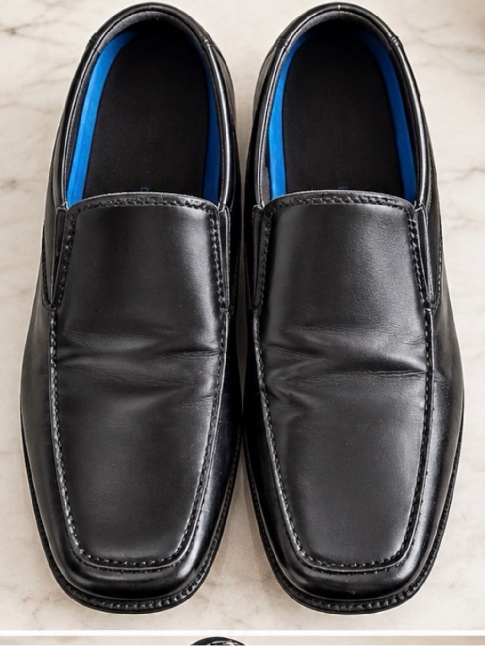 Dockers Black Slip-On Leather Loafers